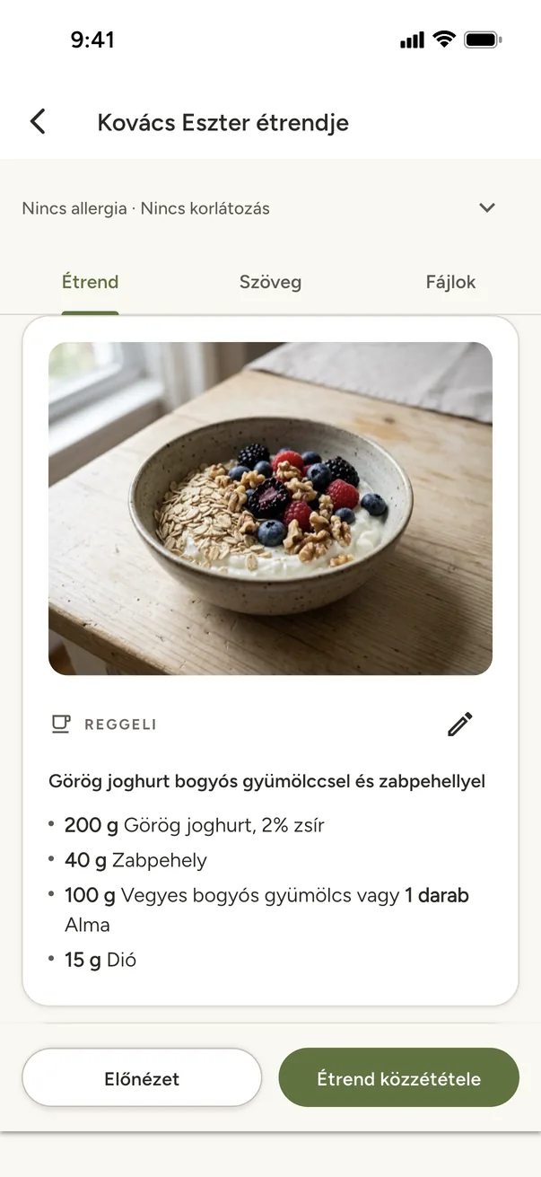 Étrendek minden ételhez képpel